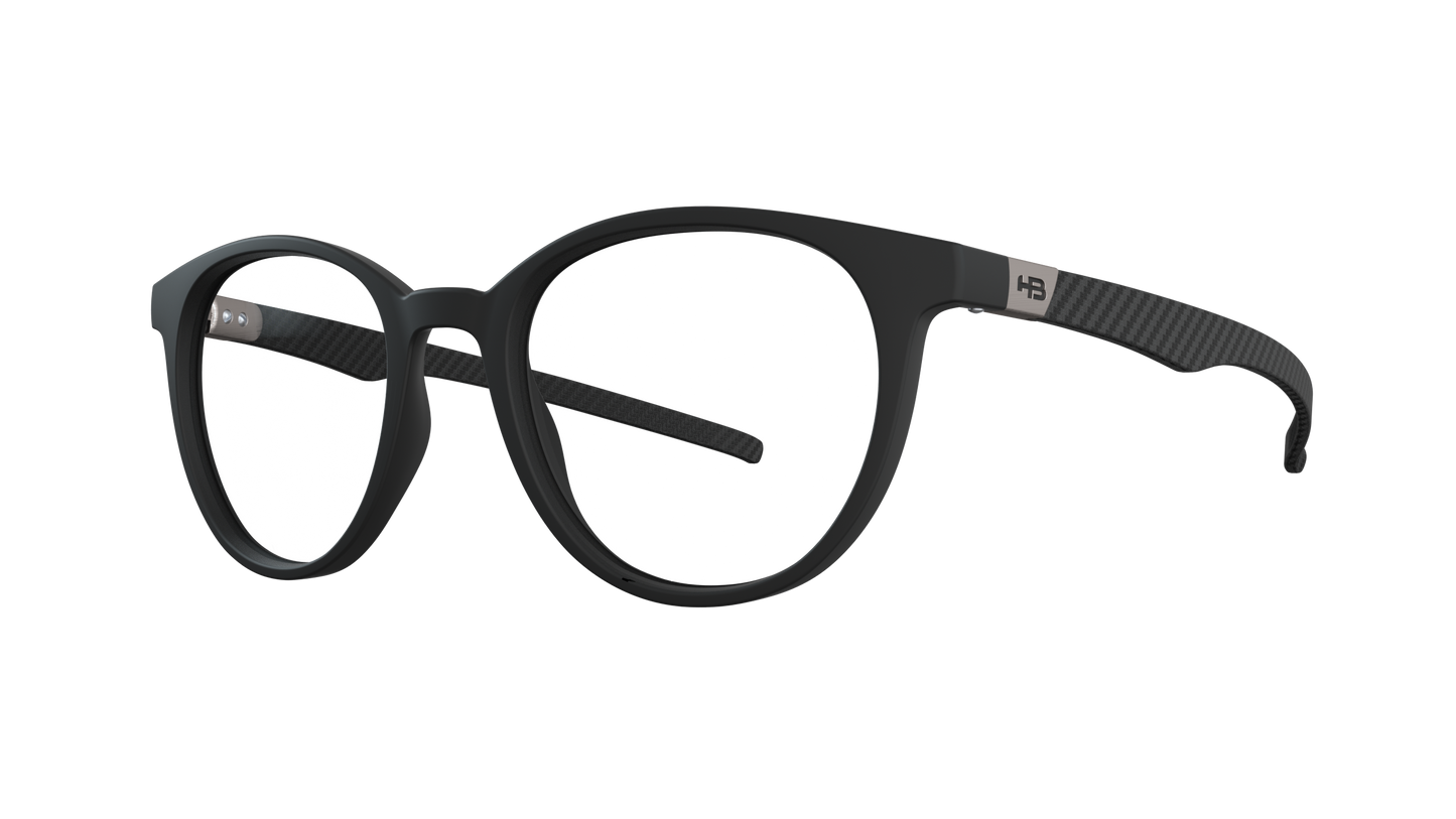 Óculos de Grau HB Duotech 0253 Clip On Matte Black Carbon Fiber/ Gray Polarized Lente 4,9 Cm - Loja HB