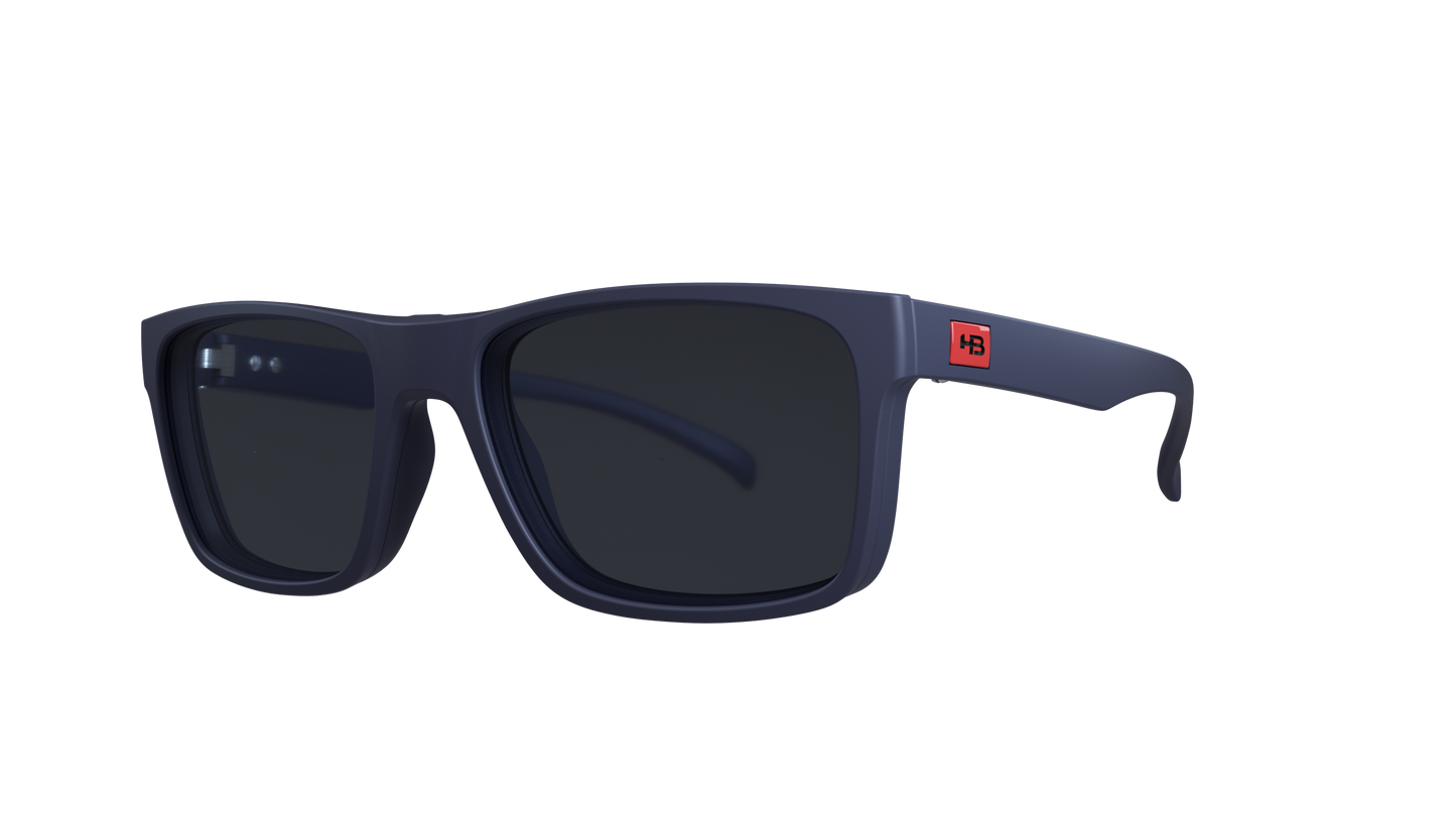 Óculos de Grau HB Polytech 0339 Clip On Matte Navy/ Gray Polarized Lente 5,3 Cm - Loja HB
