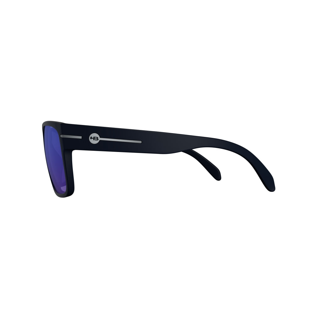Óculos de Sol HB Would Matte Black D. Blue Chrome