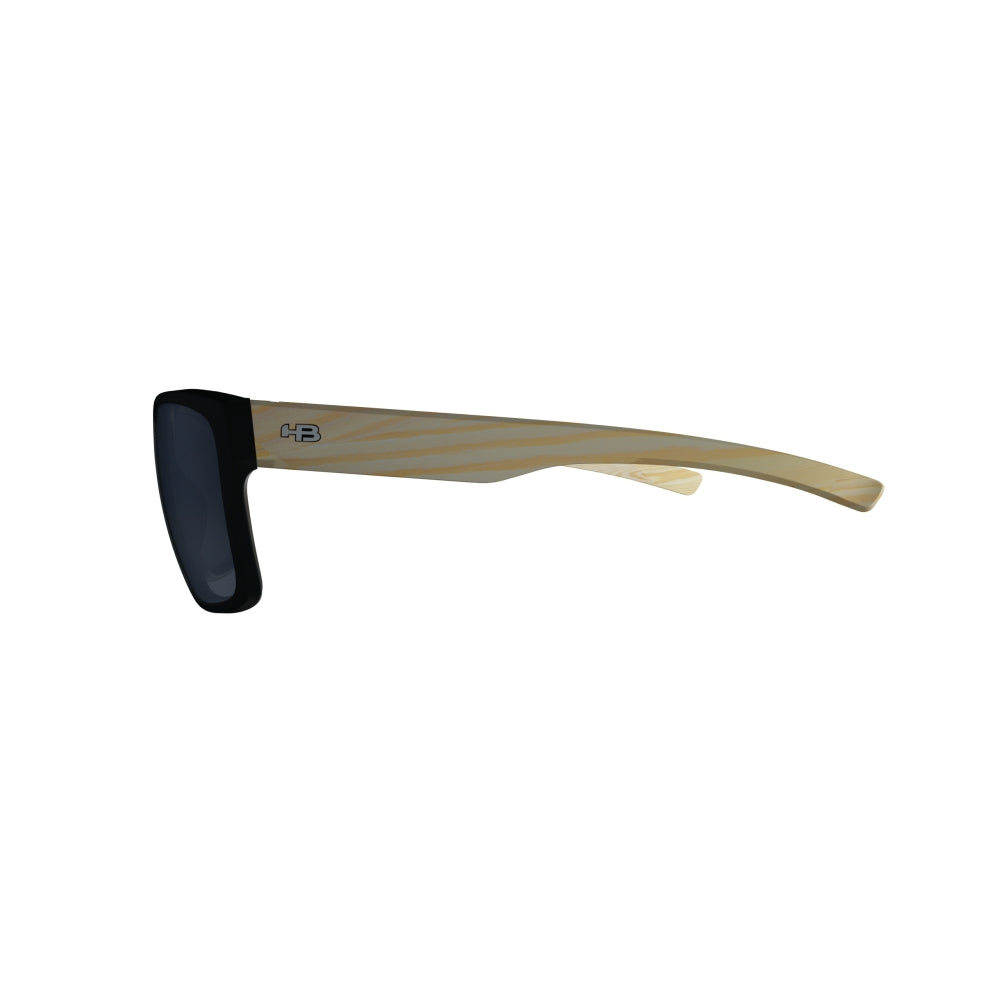 Óculos de Sol HB Freak Matte Black Wood Polarized Gray