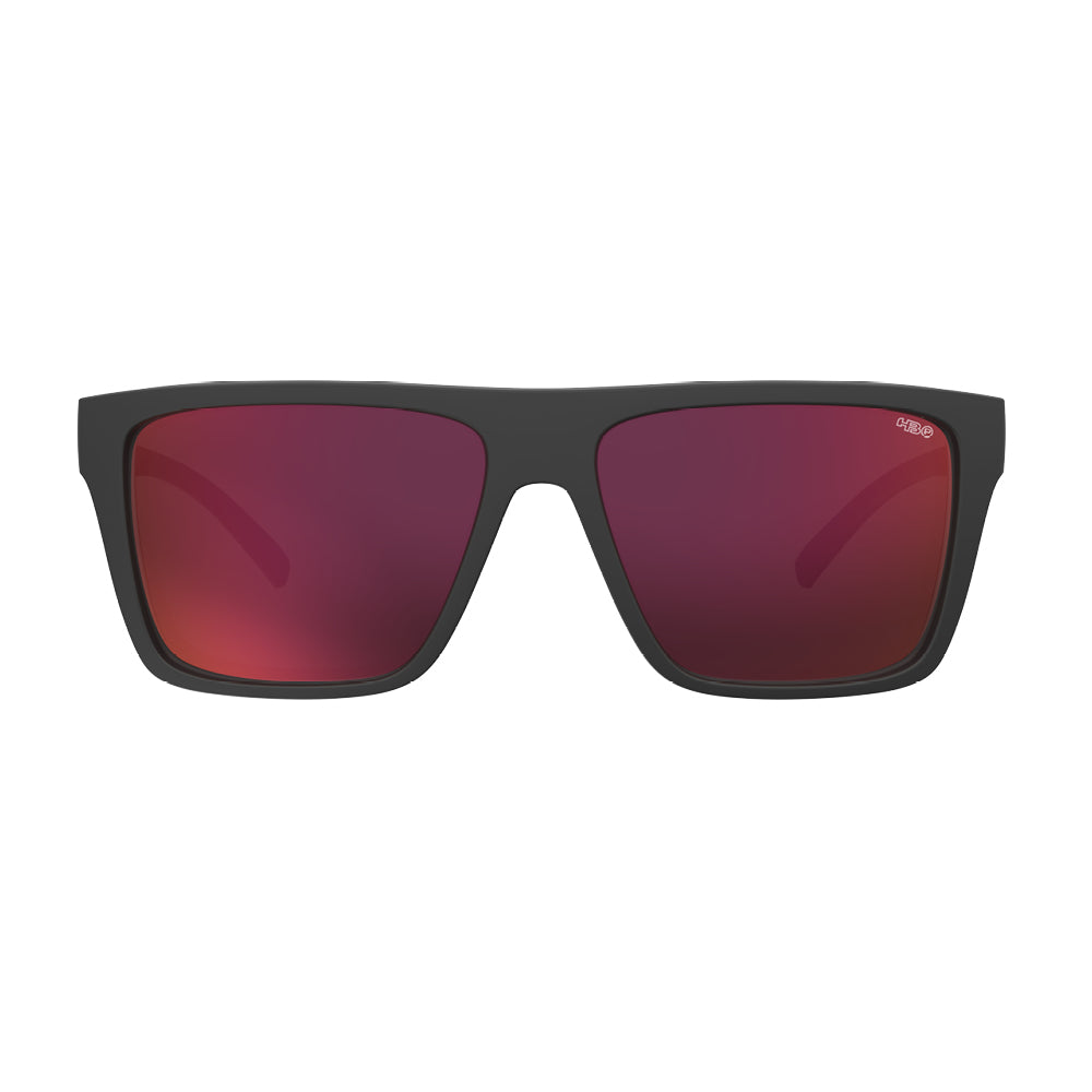 Óculos de Sol HB Floyd Matte Black Red Chrome Polarized Glass