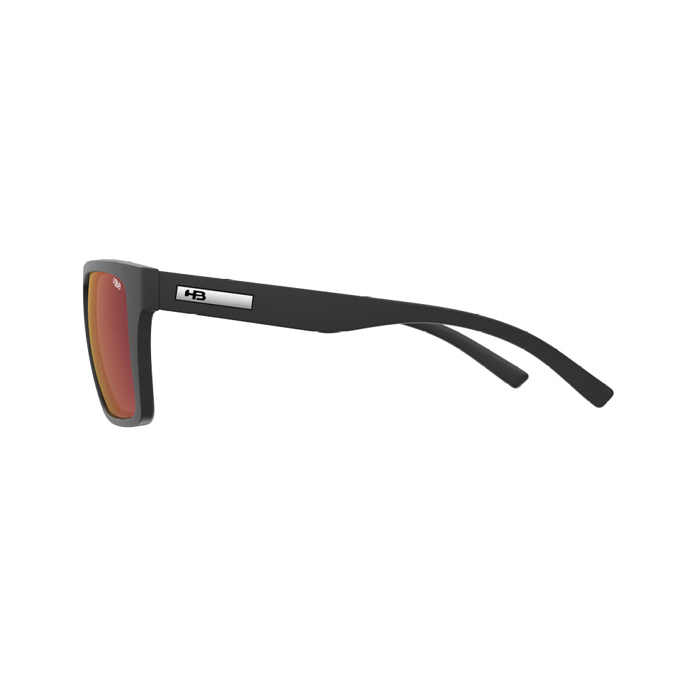 Óculos de Sol HB Floyd Matte Black Red Chrome Polarized Glass
