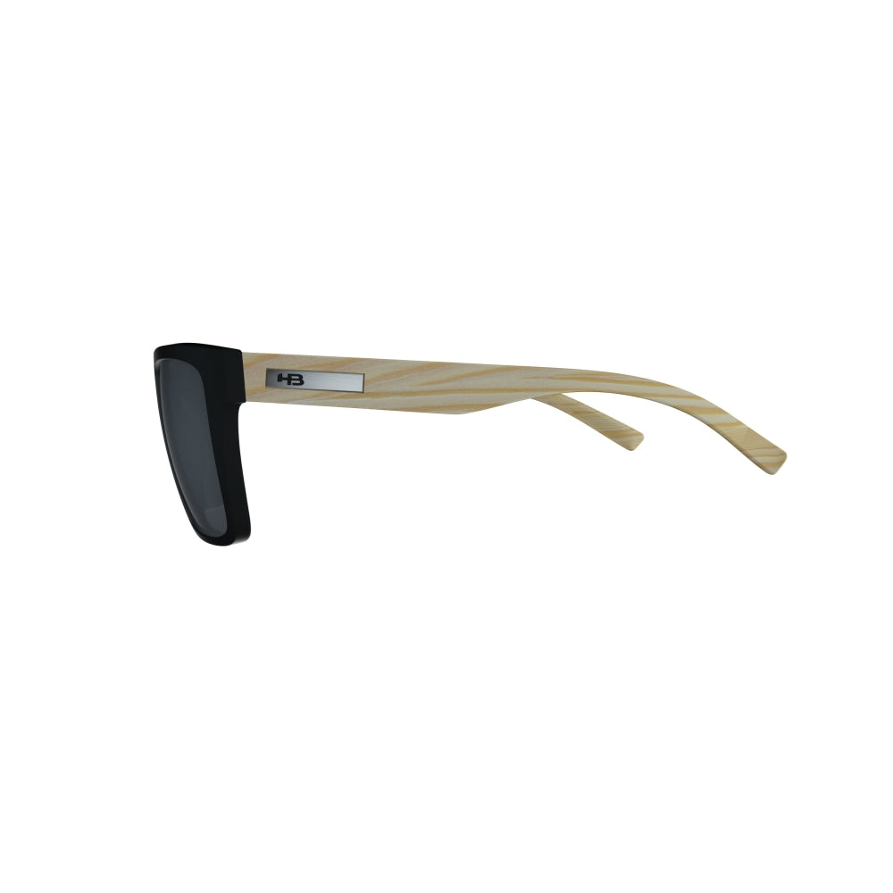Óculos de Sol HB Floyd Matte Black Wood Polarized Gray