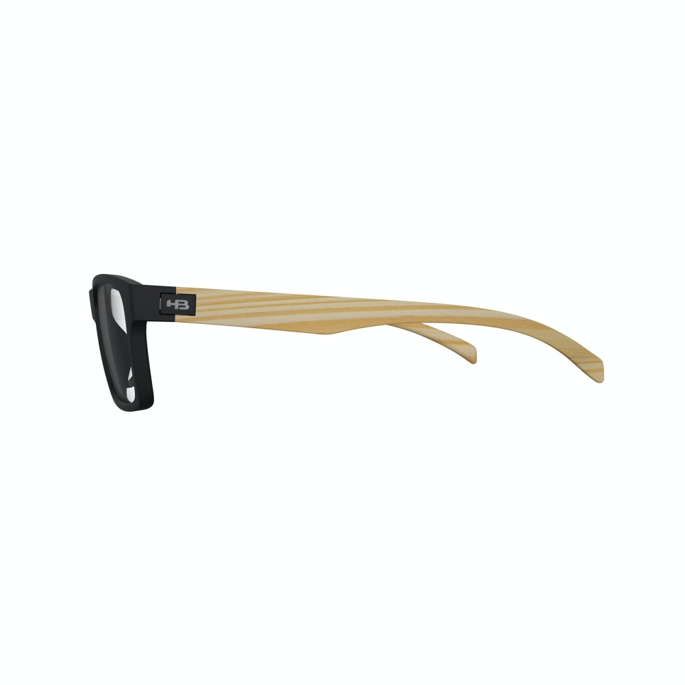 Óculos de Grau HB Polytech 93130 Matte Black Wood Lente 5,3 Cm - Loja HB