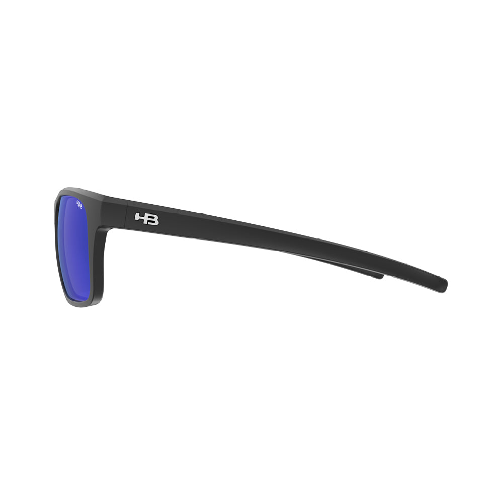Óculos de Sol HB H-Bomb 2.0 Matte Black Blue Chrome Polarized Glass