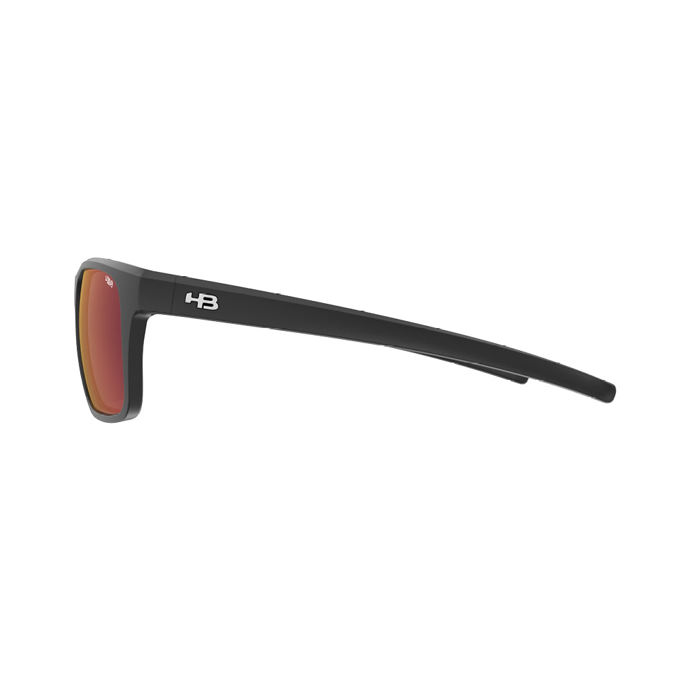 Óculos de Sol HB H-Bomb 2.0 Matte Black Red Chrome Polarized Glass
