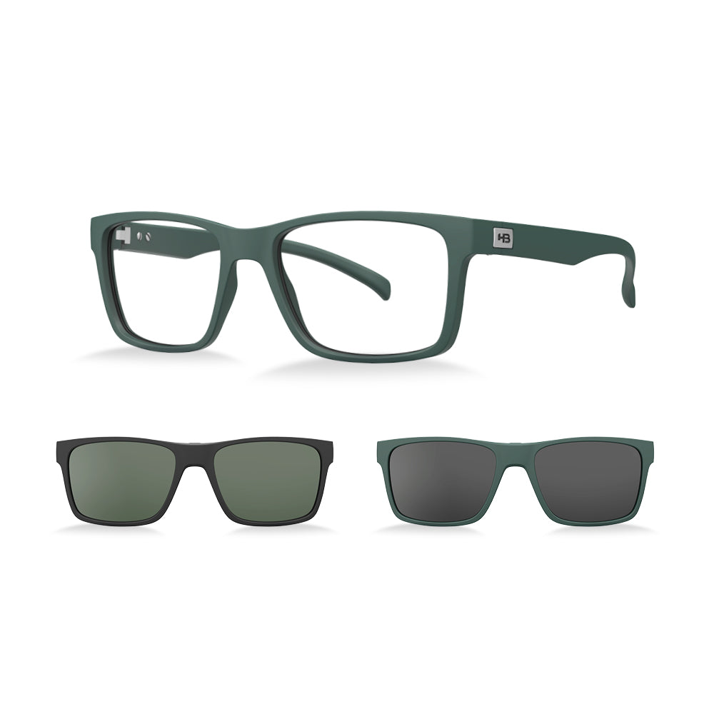 Óculos de Grau HB Switch 0339 M Military Green P Solid Green G15/ Gray