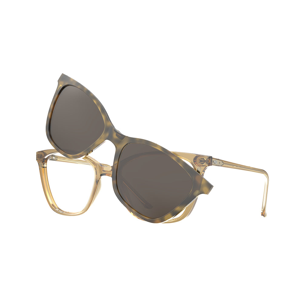 Óculos de Grau HB Switch 0385 Clip on Light Peach/ CL Havana Polarized