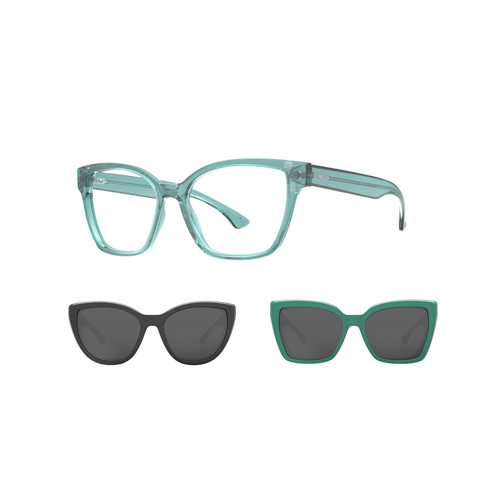 Óculos de Grau Switch 0403 Light Aqua/ Qsolid Aqua Black Polarized