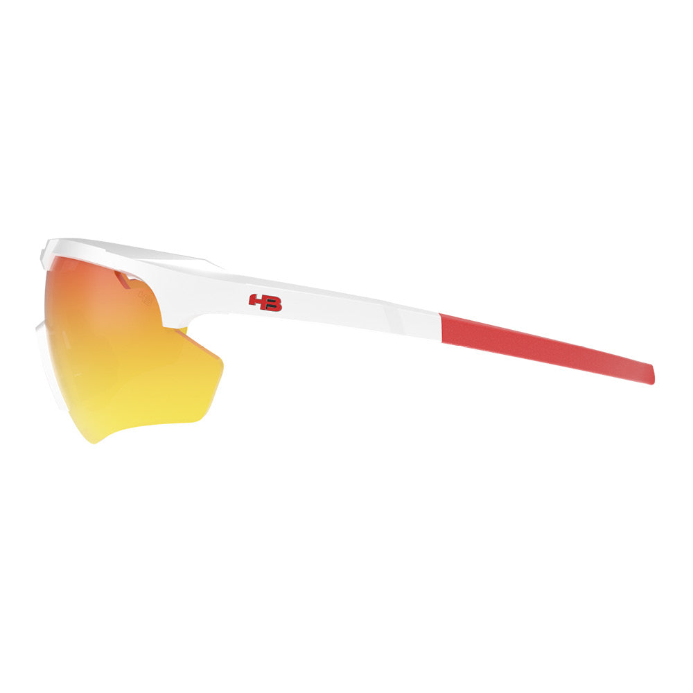 Óculos de Sol HB Shield Comp. 2.0 Pearled White/ Red Chrome