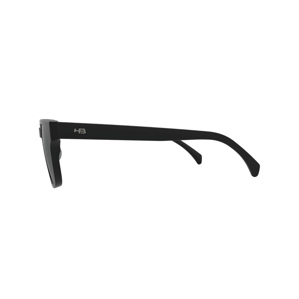 Óculos de Sol HB Lead Retangular Matte Black Polarized Gray - Solar - TAM 54 mm - Loja HB