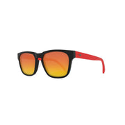 Óculos de Sol HB Lead Retangular Matte Black/ Red/ Red Chrome - Solar - TAM 53 mm - Loja HB