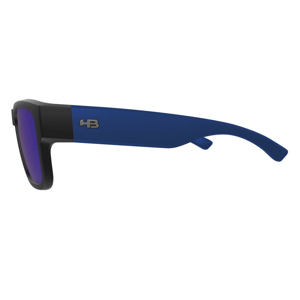 Óculos de Sol HB H-Bold Black Matte Blue Blue Chrome