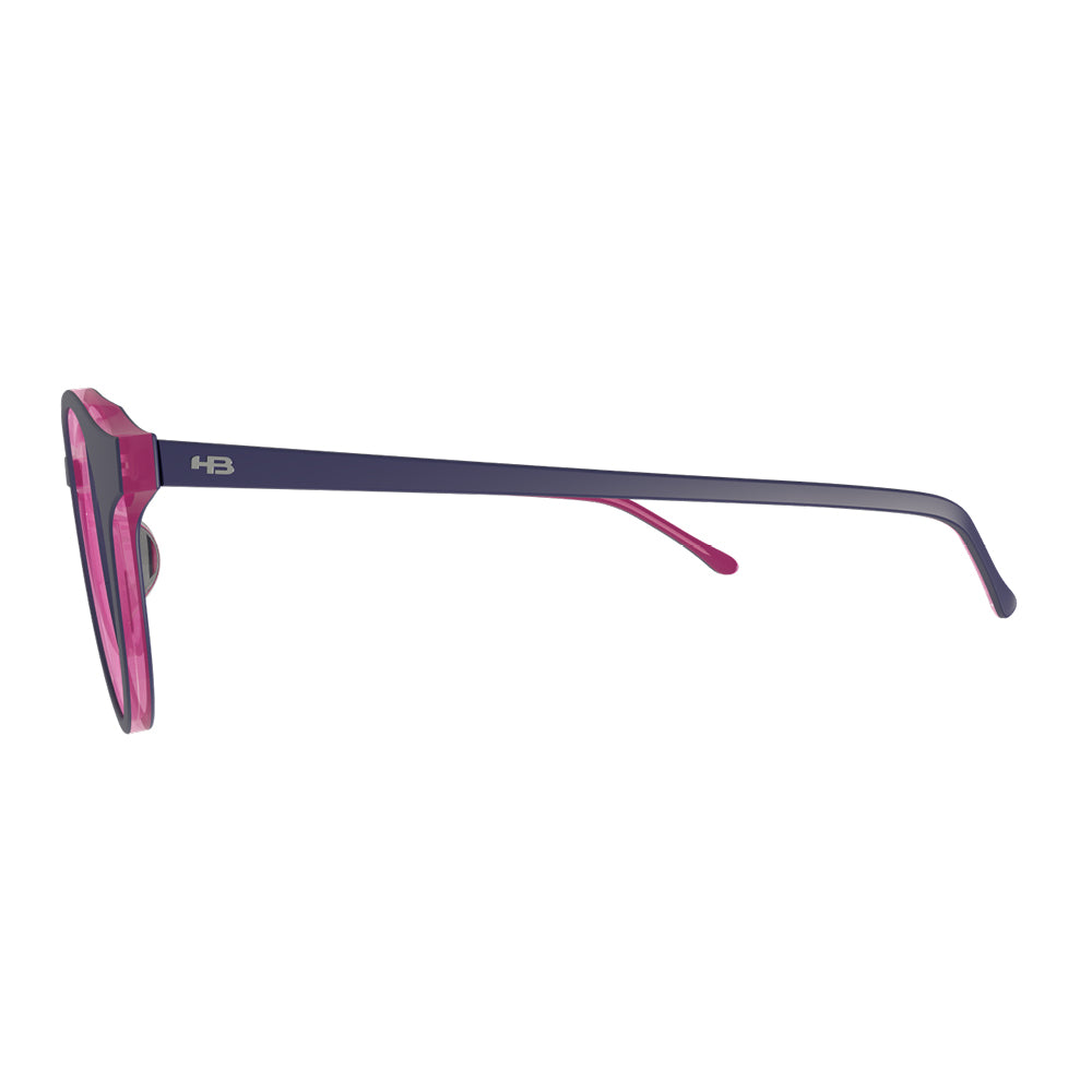 Óculos de Grau HB 0487 Matte Steel Blue/ Pink Lente 4,7 cm