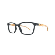 Óculos de Grau HB 0491 Retangular Matte Graphite/ Wood - Grau - TAM 51 mm - Loja HB
