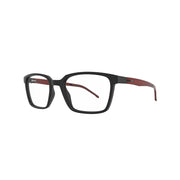 Óculos de Grau HB 0491 Retangular Matte Black/ Matte Red - Grau - TAM 51 mm