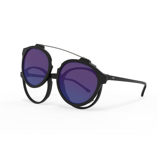 HB Switch 0492 Clip On Matte Black/ Polarized Blue - Lente 4,7 cm - Loja HB