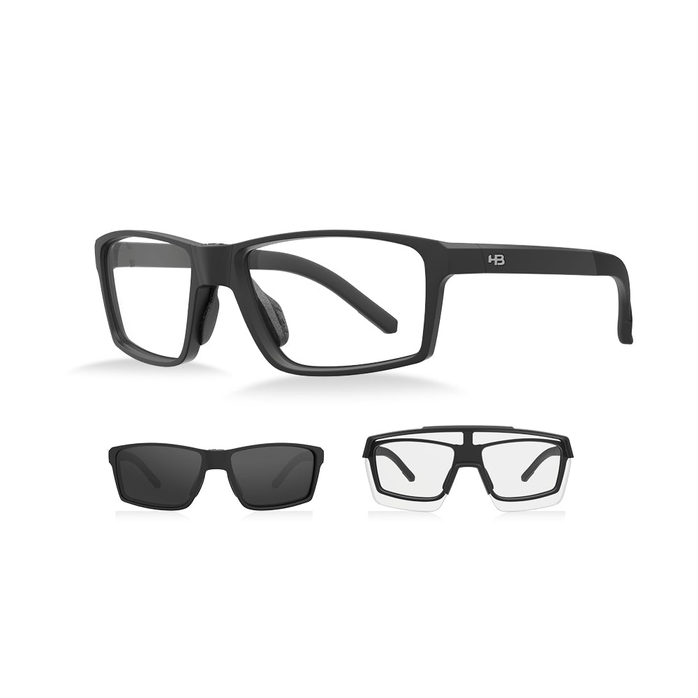 Óculos de Grau HB Presto 2.0 Clip on Matte Black Gray/ Photochromic - Grau - 56 mm