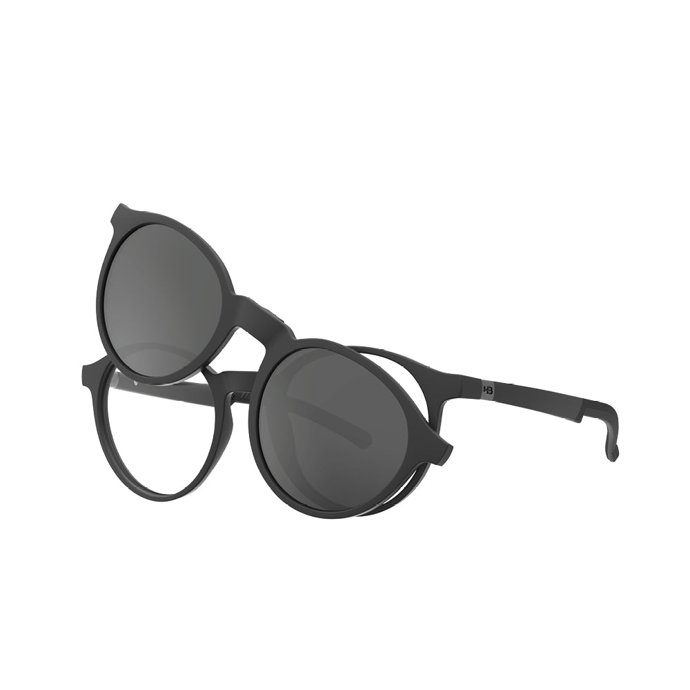 Óculos de Grau HB Switch 0526 Clip on Matte Black Polarized Gray
