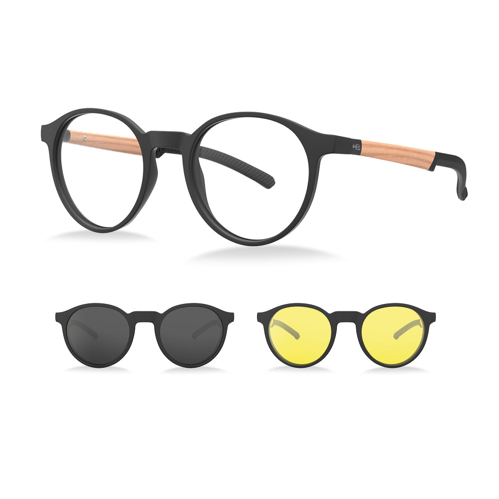 Óculos de Grau HB Switch 0526 Matte Black/ Wood Gray/ Night Drive
