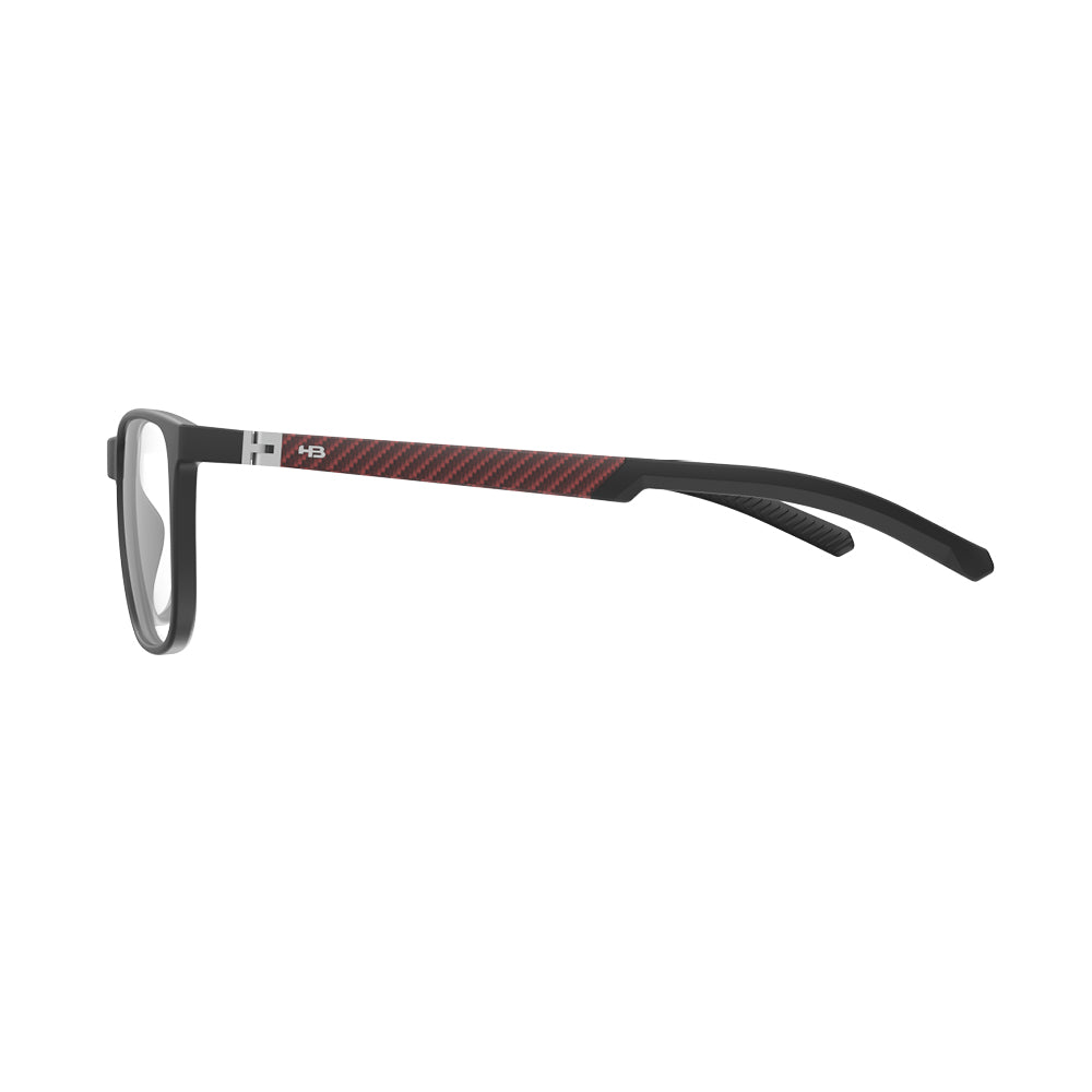 Óculos de Grau HB Polytech 0530 Matte Black Red P Carbon Fiber