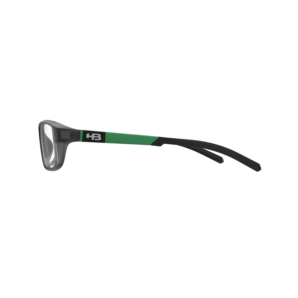 Óculos de Grau HB Polytech 0550 Teen Matte Onyx D. Green