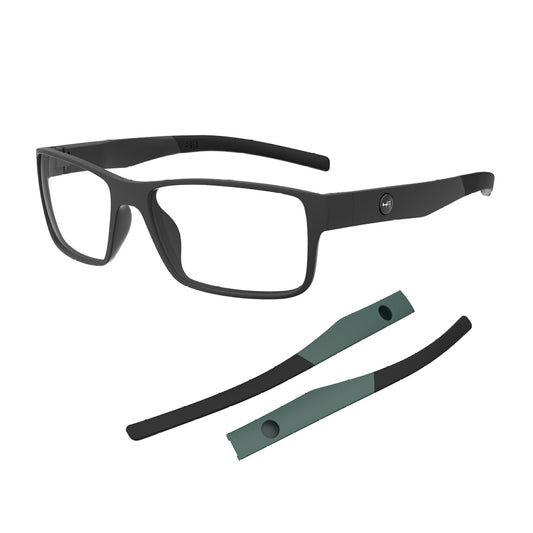 Óculos de Grau HB Troca Haste Polytech 0552 M Black + H M Milit Green