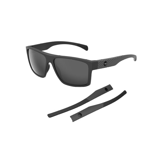 Óculos de Sol HB Troca Haste Happy M Black + H M Carbon Fiber Gray