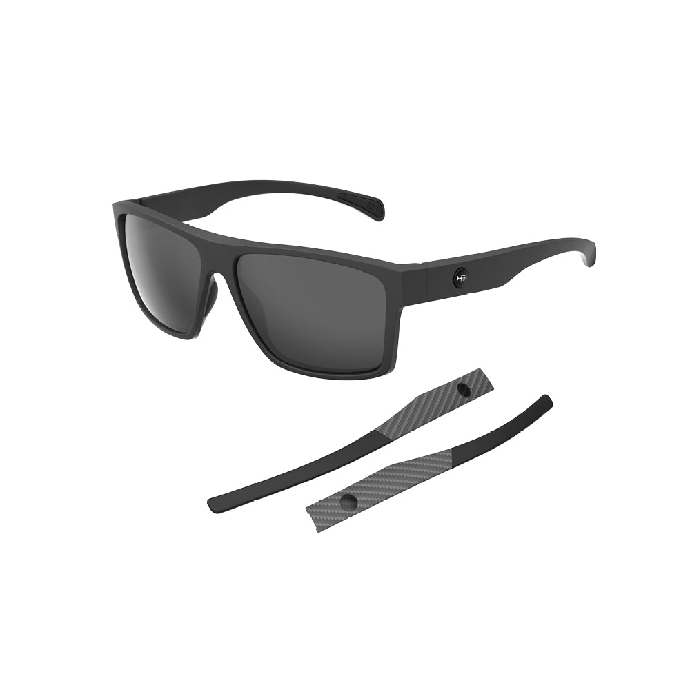 Óculos de Sol HB Troca Haste Happy M Black + H M Carbon Fiber Gray