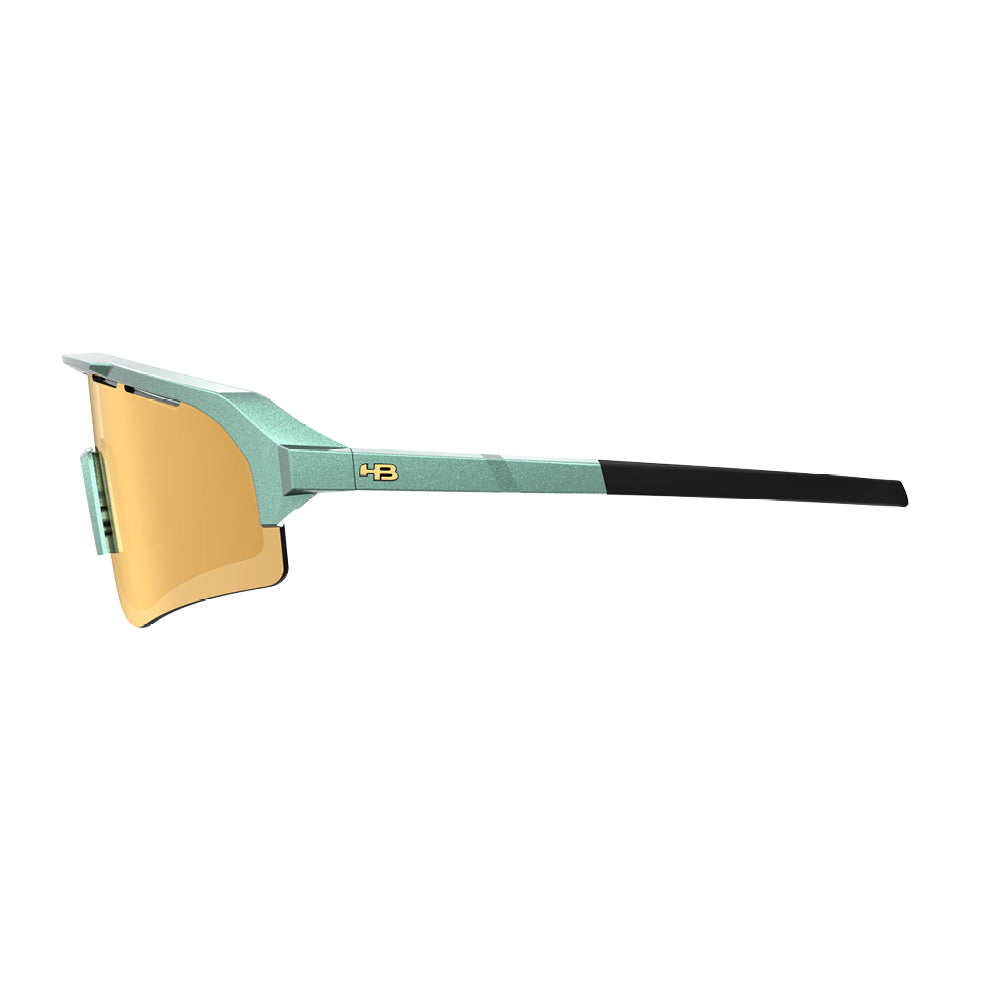 Óculos de Sol HB Edge S M Metallic Green Gold Chrome