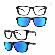 Óculos de Grau HB Switch 0351 - Matte Black/ Blue Polarized