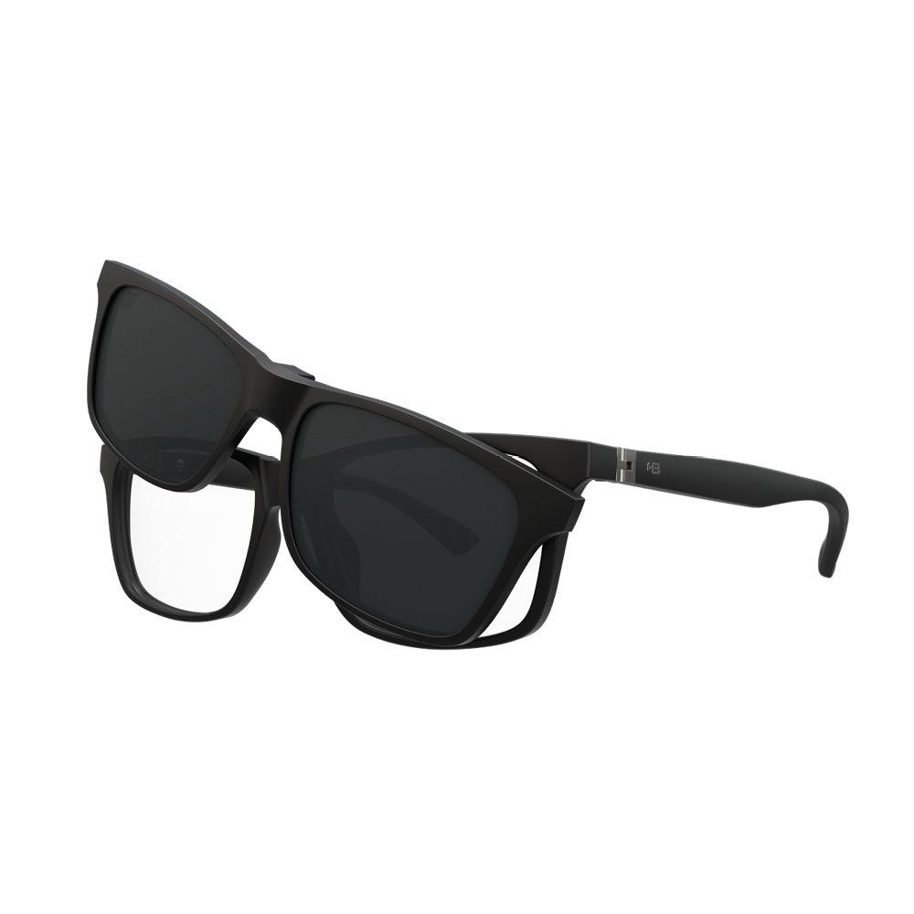 Óculos de Grau HB Switch 0481 Clip on Matte Black/ Polarized Gray