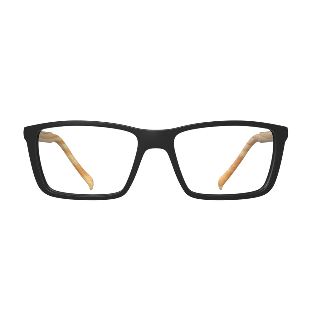 Óculos de Grau HB 0379 Switch Clip On Matte Black Wood/ Polarized Gray - Loja HB