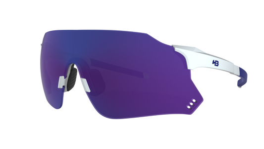 Óculos de Sol HB Quad X 2.0 - Pearled White/ Blue Chrome - Loja HB