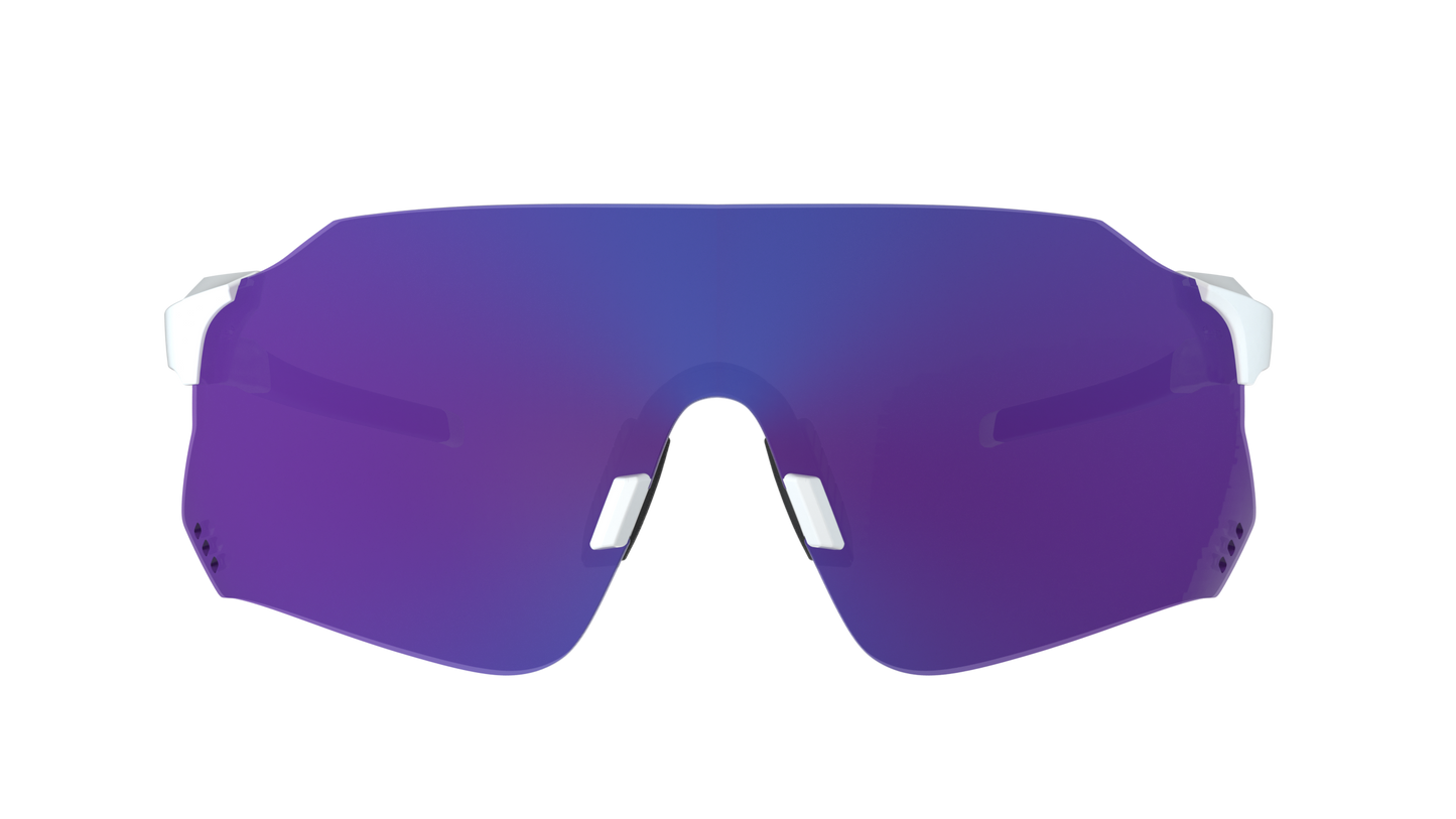 Óculos de Sol HB Quad X 2.0 - Pearled White/ Blue Chrome - Loja HB