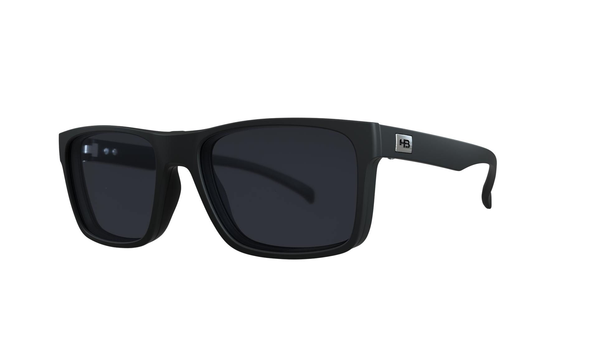 Óculos de Grau HB Polytech 0339 Clip On Matte Black/ Gray Polarized Lente 5,3 Cm - Loja HB
