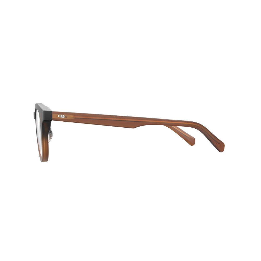 HB Ecobloc 0514 Retangular Matte Turtle Caramel - Grau - TAM 47 mm - Loja HB