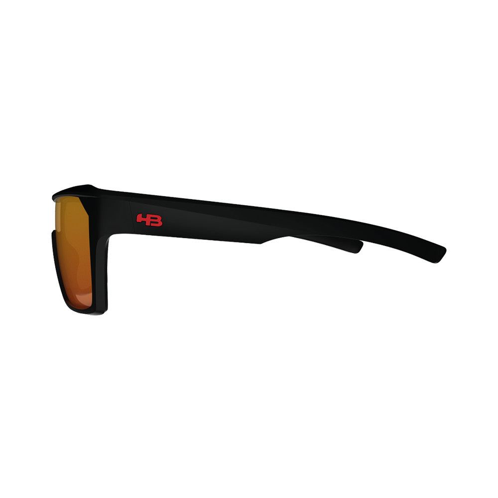 Óculos de Sol HB Carvin 2.0 Matte Black/ Red Chrome Unico - Loja HB
