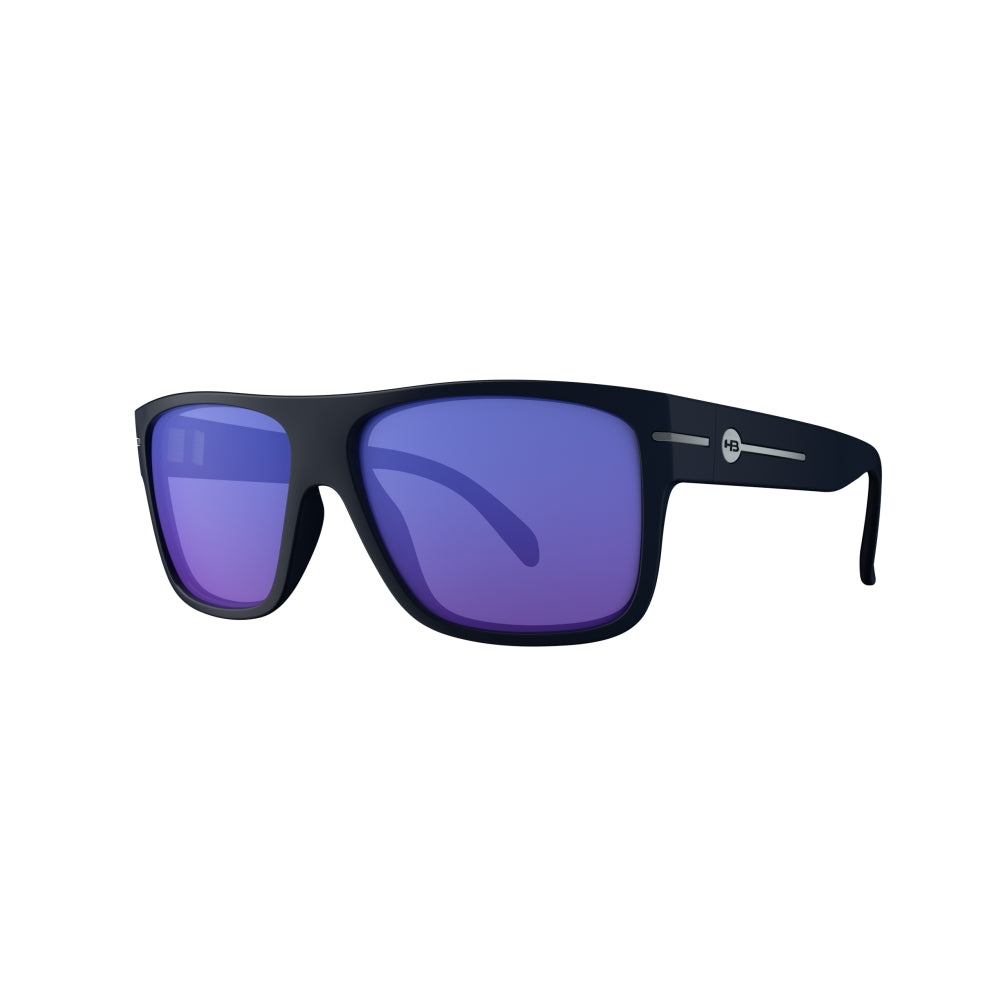 Óculos de Sol HB Would Matte Black D. Blue Chrome
