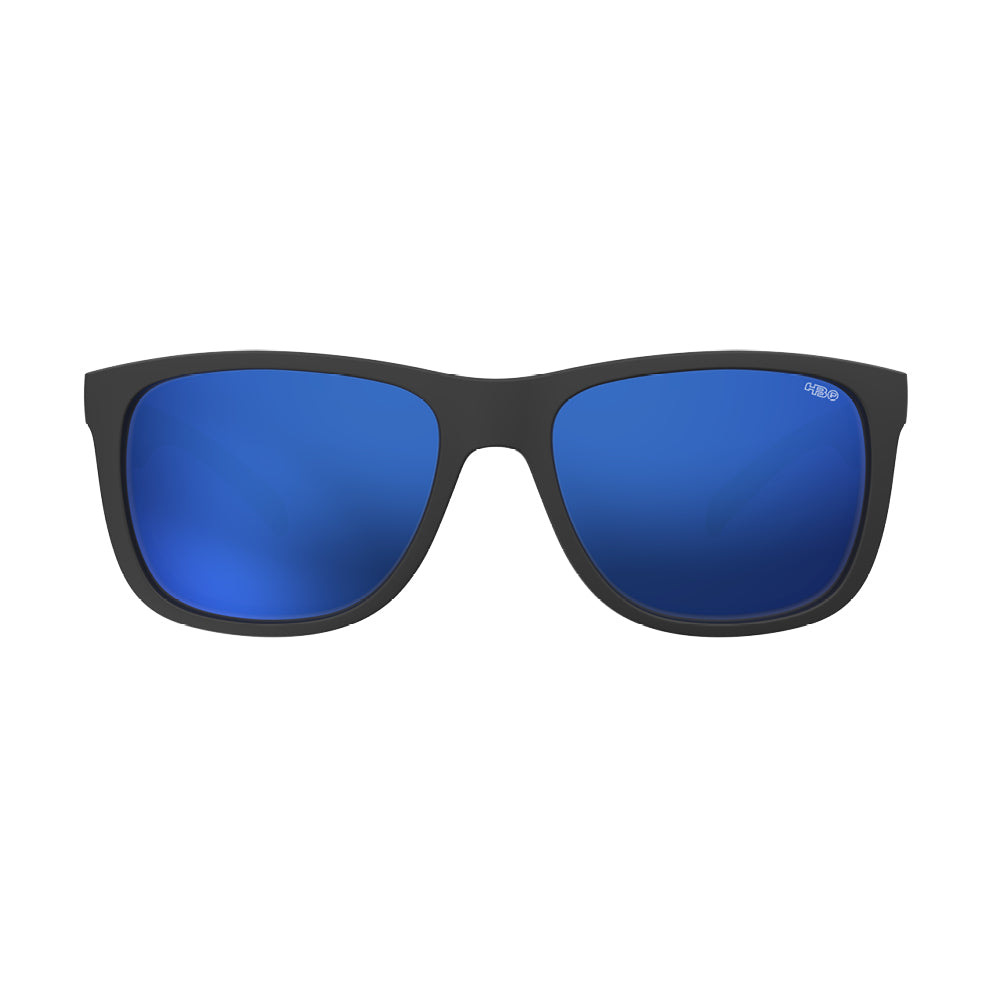 Óculos de Sol HB Ozzie Matte Black Blue Chrome Polarized Glass