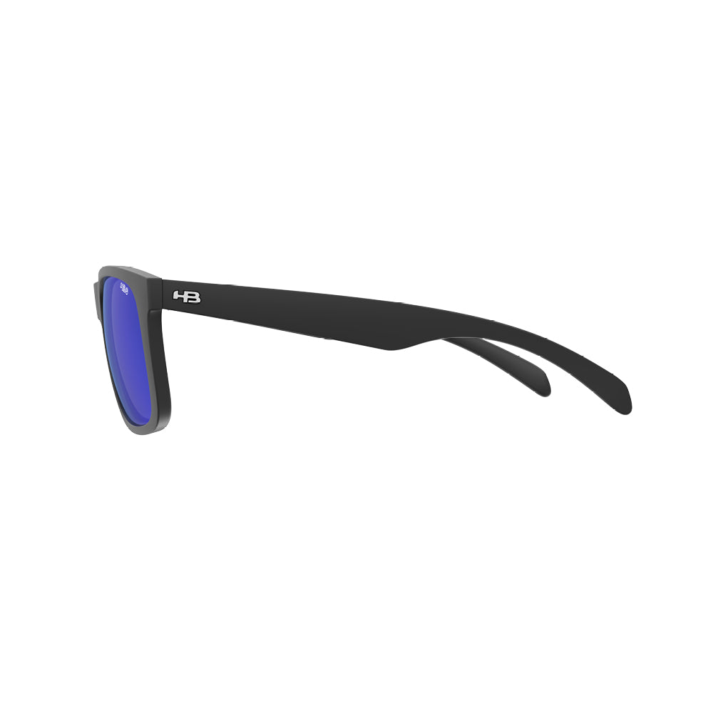 Óculos de Sol HB Ozzie Matte Black Blue Chrome Polarized Glass