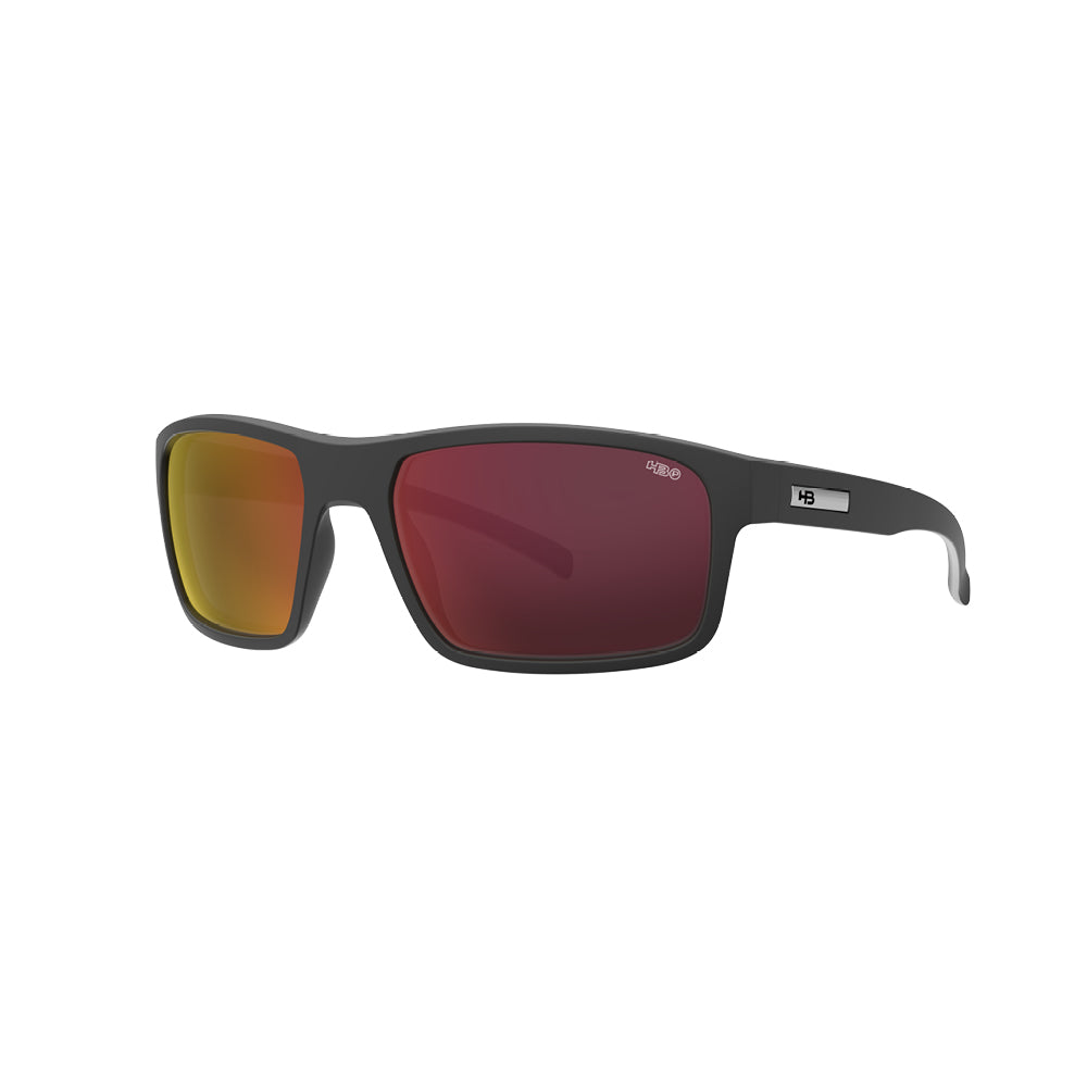 Óculos de Sol HB OVERKILL MATTE BLACK RED CHROME POL GLASS