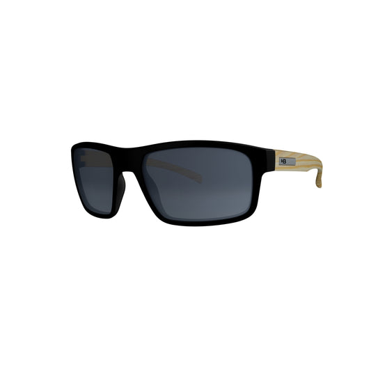 Óculos de Sol HB Overkill Matte Black Wood Gray