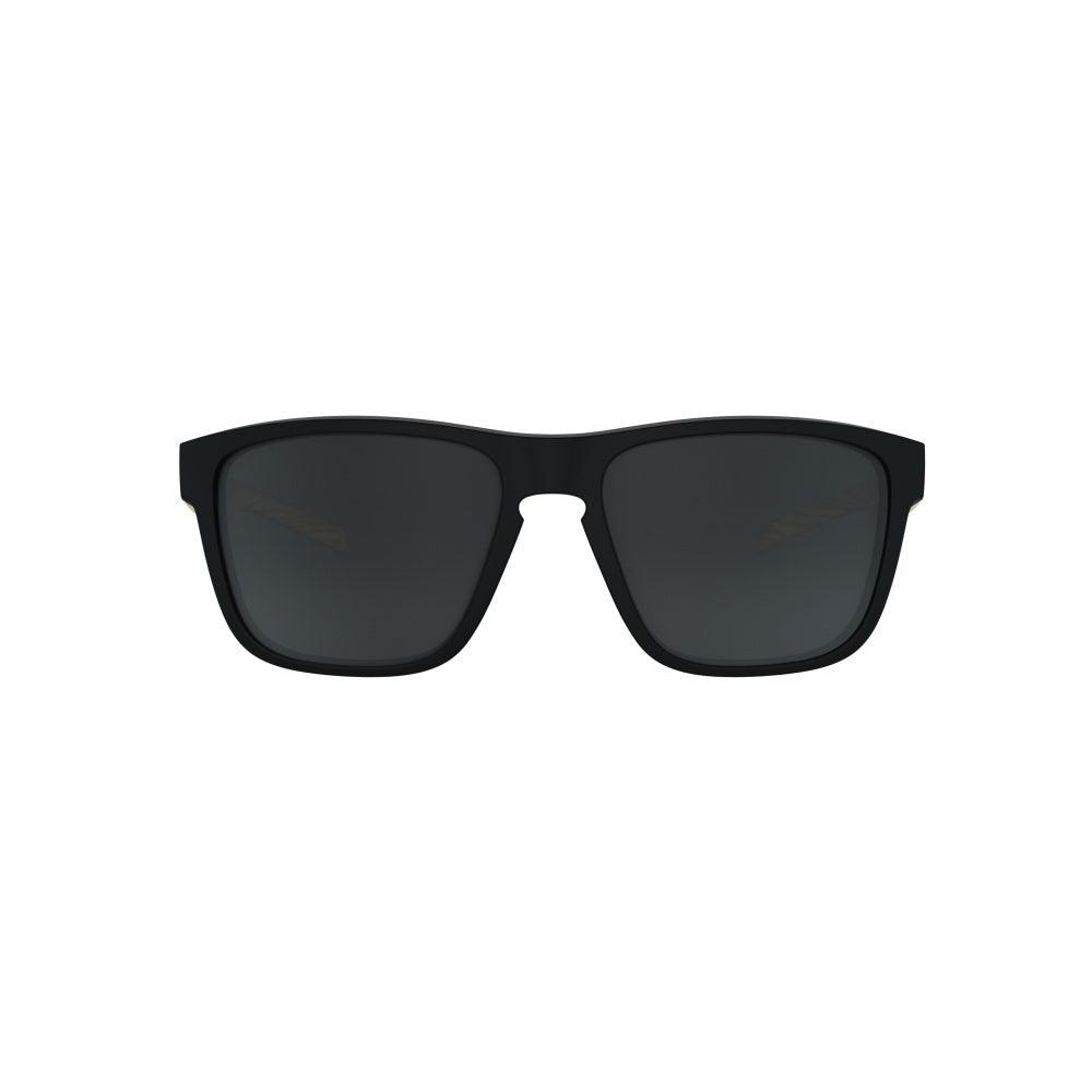 Óculos de Sol HB H-Bomb Retangular Matte Black/Wood Polarized Gray - Solar - TAM 52 mm - Loja HB