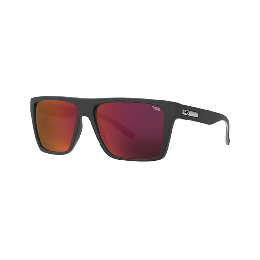 Óculos de Sol HB Floyd Matte Black Red Chrome Polarized Glass
