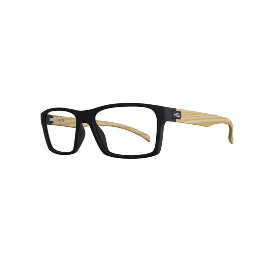 Óculos de Grau HB Polytech 93130 Matte Black Wood Lente 5,3 Cm - Loja HB