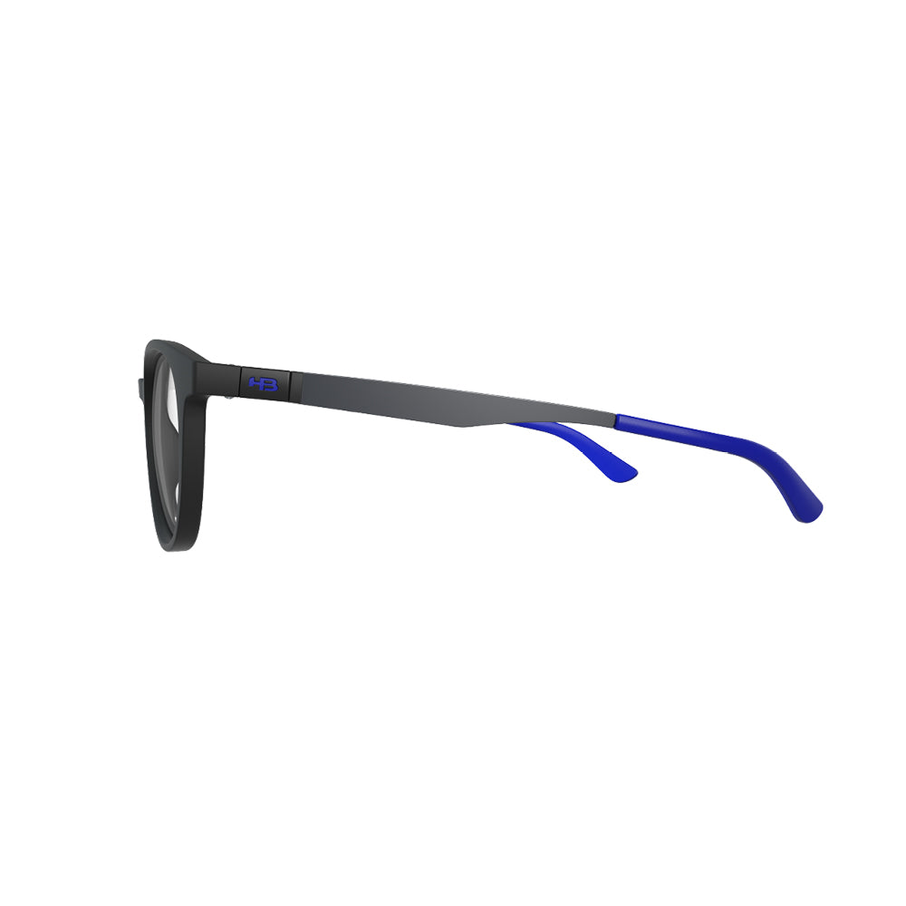Óculos de Grau HB Duotech 0253 Clip On Matte Black D. Blue/ Blue Polarized Lente 4,9 Cm - Loja HB