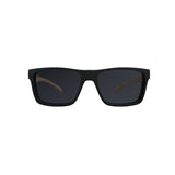 Óculos de Grau HB Polytech 0339 Clip On Matte Black Wood/ Gray Polarized Lente 5,3 Cm