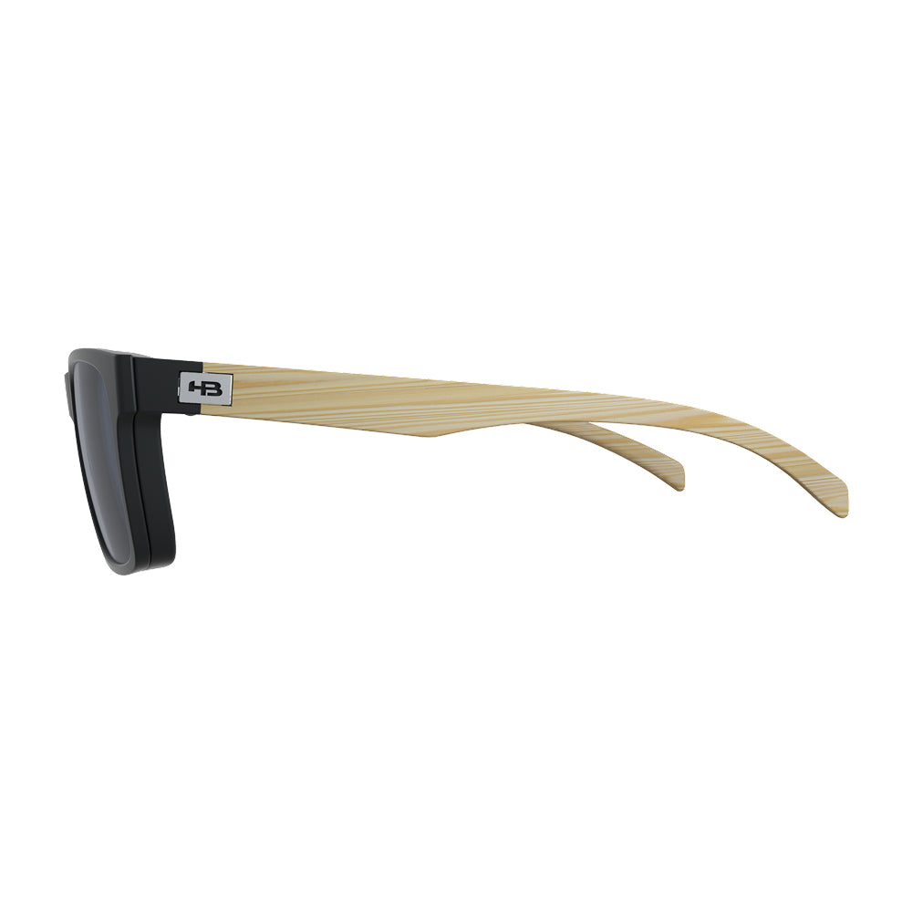 Óculos de Grau HB Polytech 0339 Clip On Matte Black Wood/ Gray Polarized Lente 5,3 Cm - Loja HB