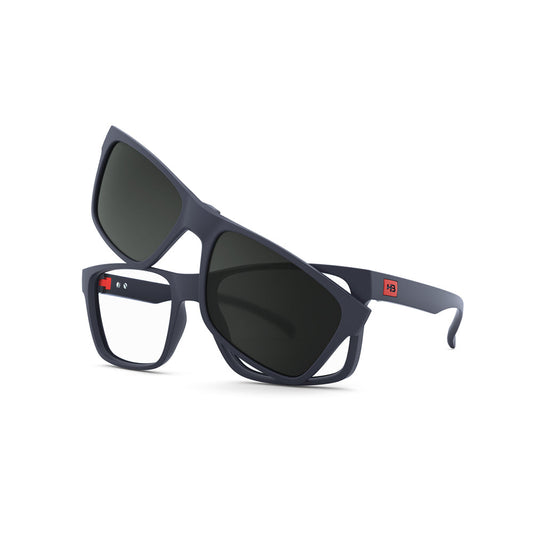 Óculos de Grau HB Polytech 0339 Clip On Matte Navy/ Gray Polarized Lente 5,3 Cm - Loja HB